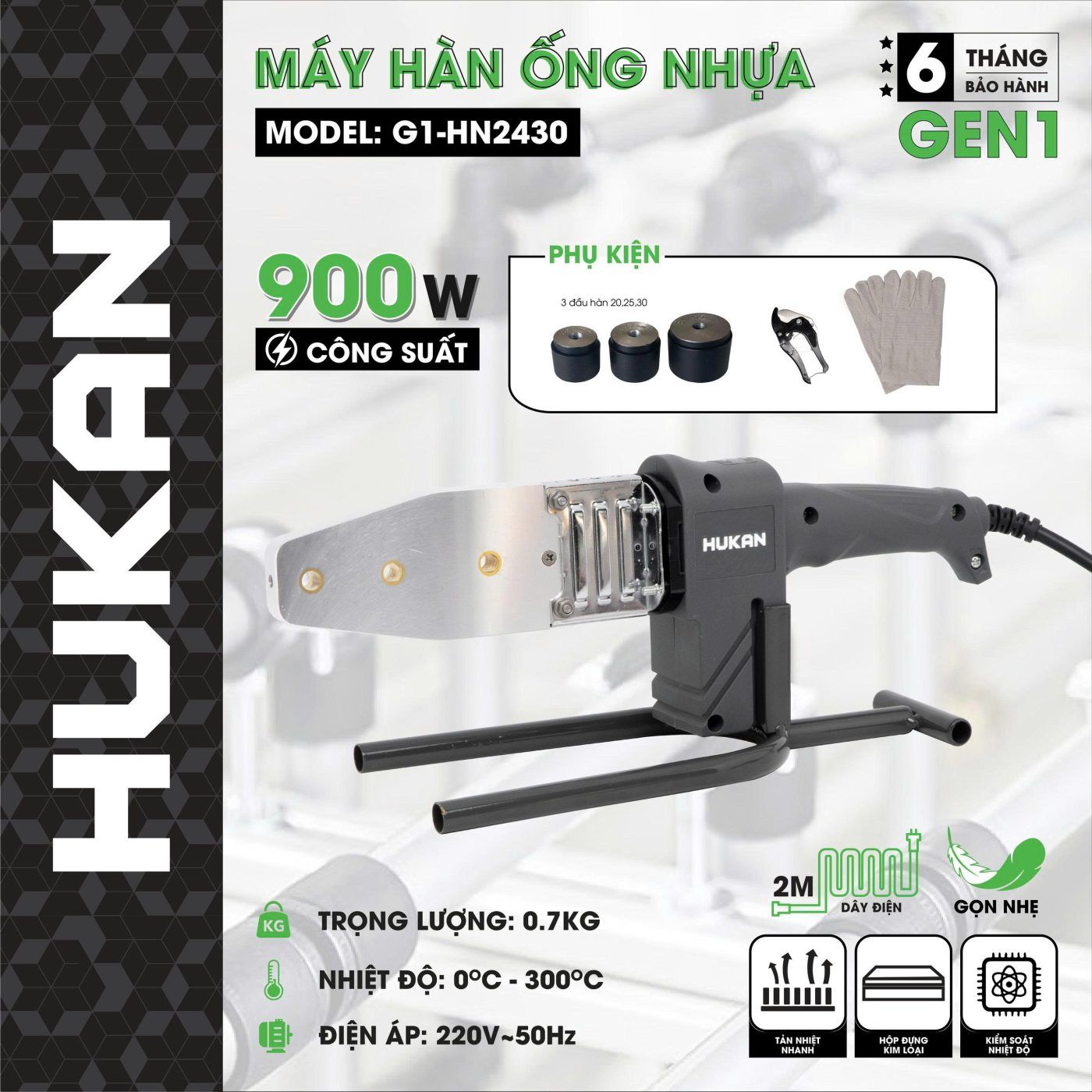  Máy hàn ống nhựa Hukan G1-HN2430 HUKAN 