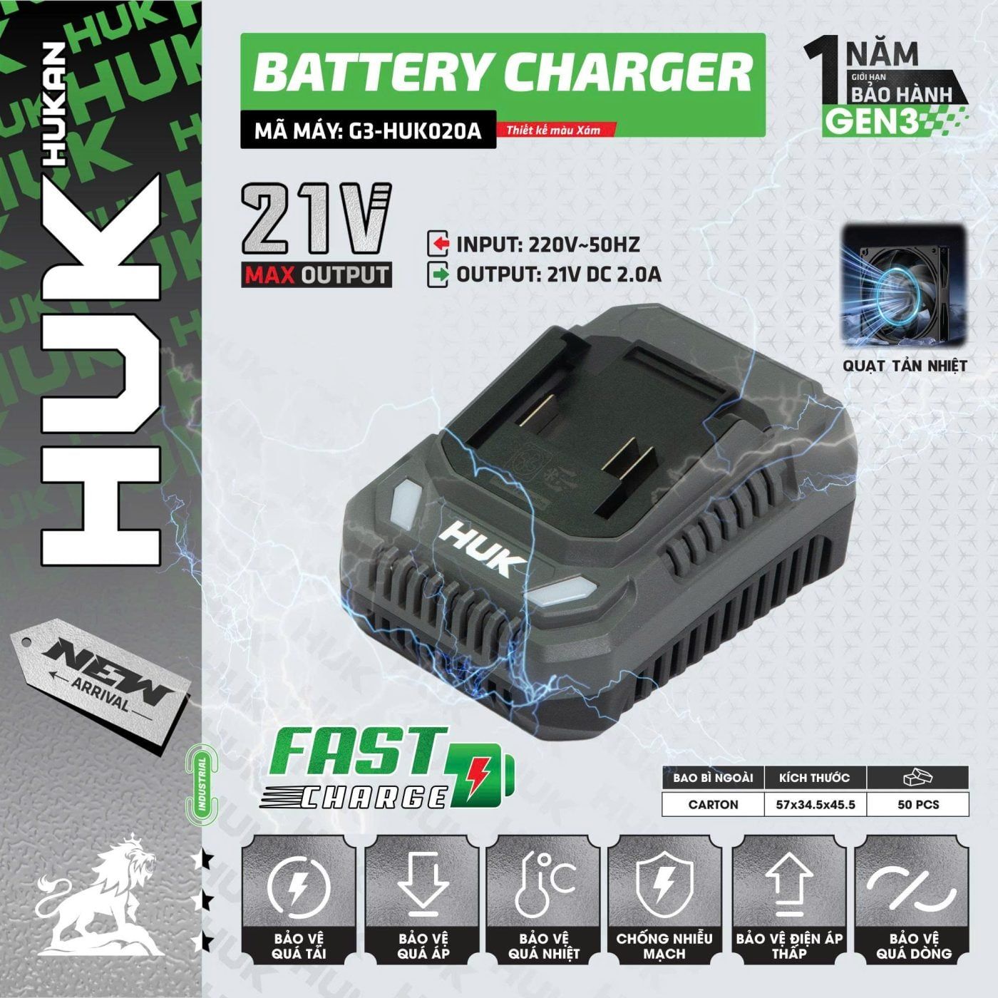  Sạc pin nhanh (GEN 3) G3-HUK020A HUKAN 