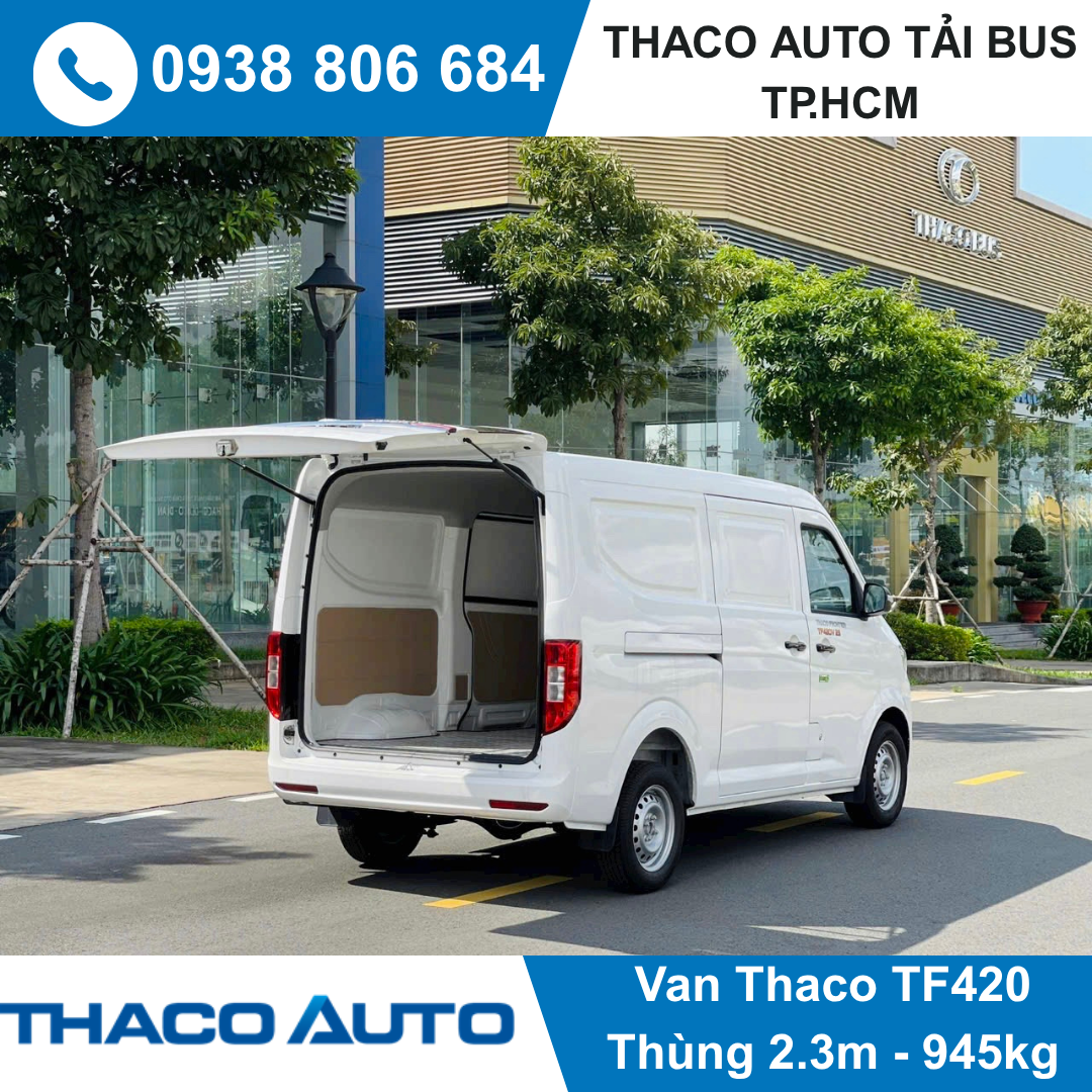  XE TẢI VAN THACO 2 CHỖ | TF420 V 2S | 945 KG | THÙNG 2,3M 