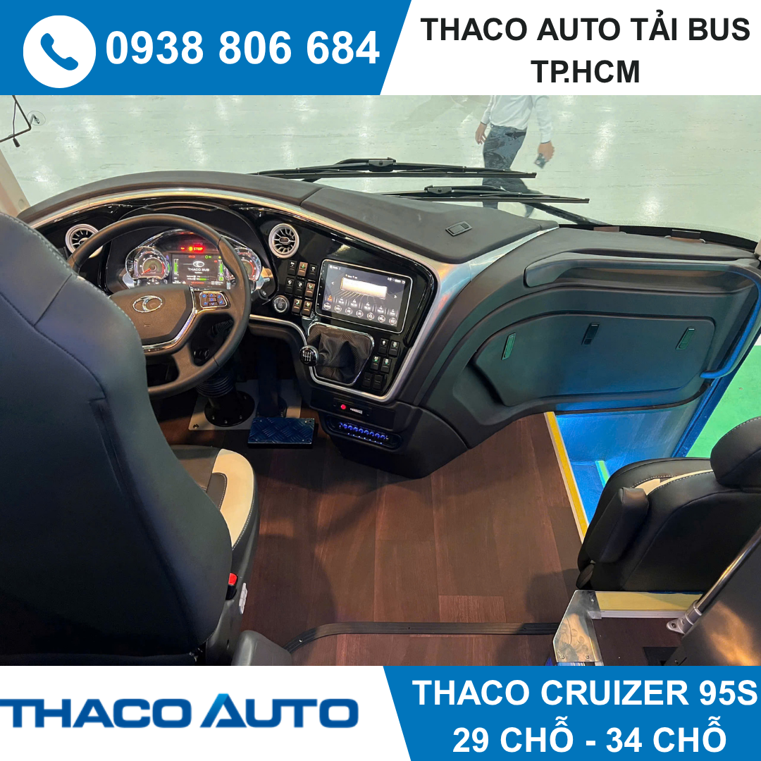  THACO CRUIZER TB95 – Xe khách 29 chỗ cao cấp, tiện nghi, vận hành êm ái 