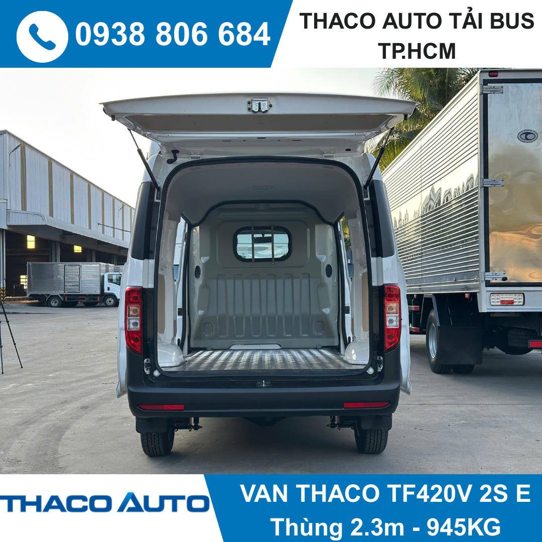  XE TẢI VAN THACO 2 CHỖ | TF420 V 2S E | 945 KG | THÙNG 2,3M 