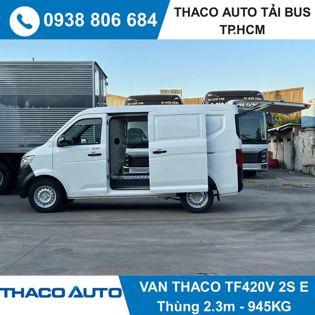  XE TẢI VAN THACO 2 CHỖ | TF420 V 2S E | 945 KG | THÙNG 2,3M 