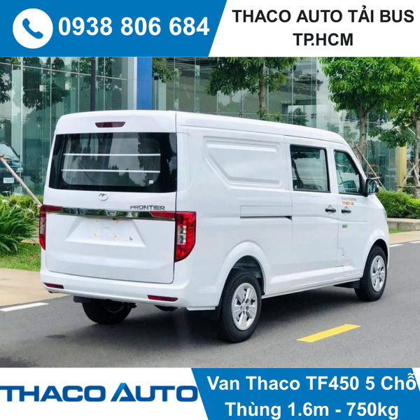  XE TẢI VAN THACO 5 CHỖ | TF450V 5S | 750 KG | THÙNG 1,6M 