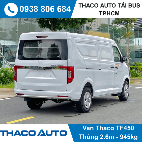 XE TẢI VAN THACO 2 CHỖ | TF450 V 2S | 945 KG | THÙNG 2,6M 