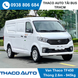  XE TẢI VAN THACO 2 CHỖ | TF450 V 2S | 945 KG | THÙNG 2,6M 