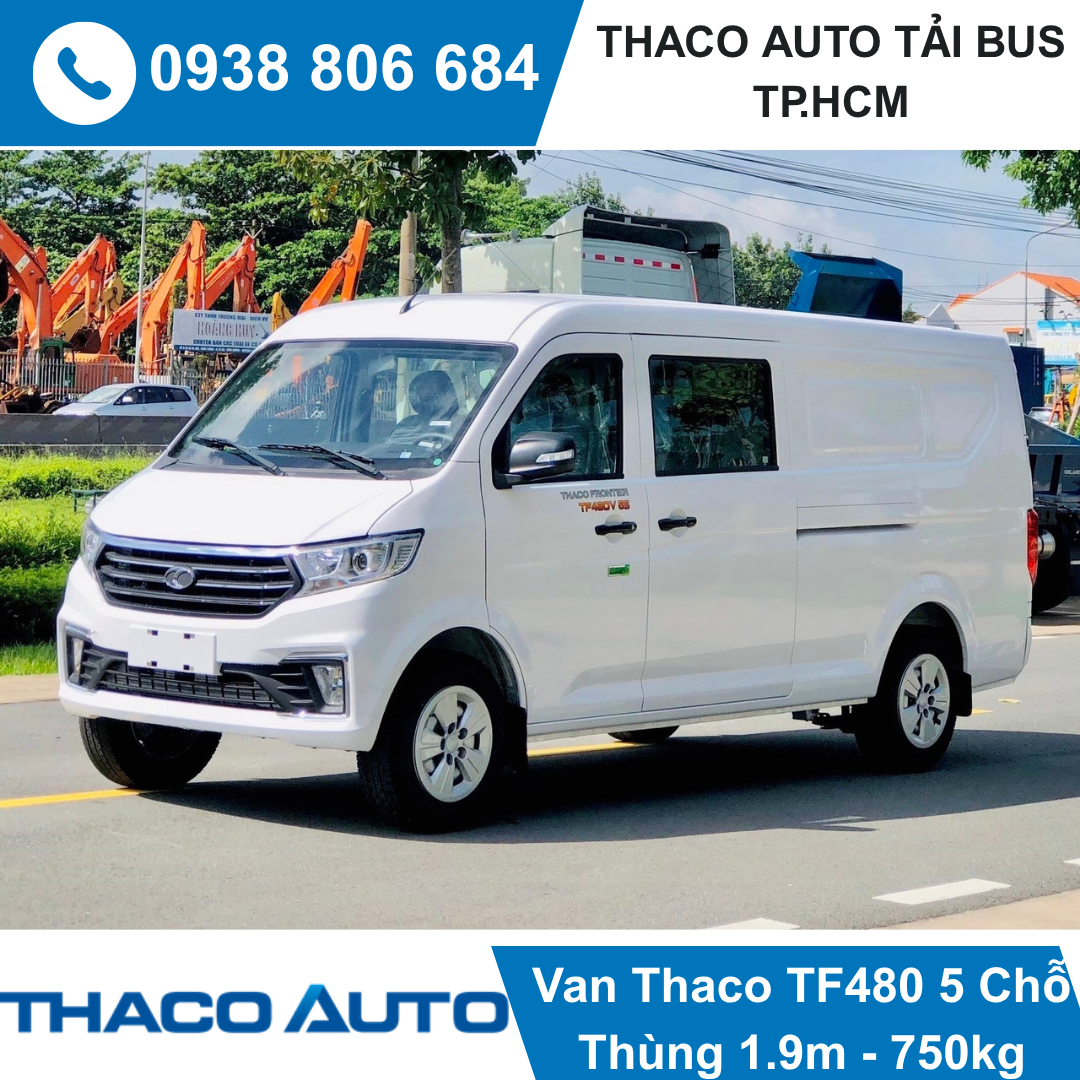  XE TẢI VAN THACO 5 CHỖ | TF480V 5S | 750 KG | THÙNG 1,9M 