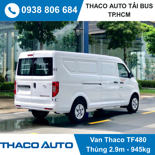  XE TẢI VAN THACO 2 CHỖ | TF480V 2S | 945 KG | THÙNG DÀI 2,9 M 