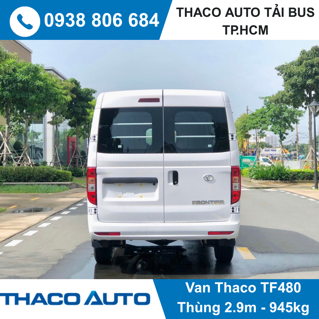  XE TẢI VAN THACO 2 CHỖ | TF480V 2S | 945 KG | THÙNG DÀI 2,9 M 