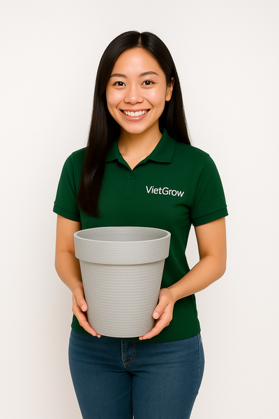  Chậu giả đá màu trắng đường kính 30cm - FLORAL GP1 