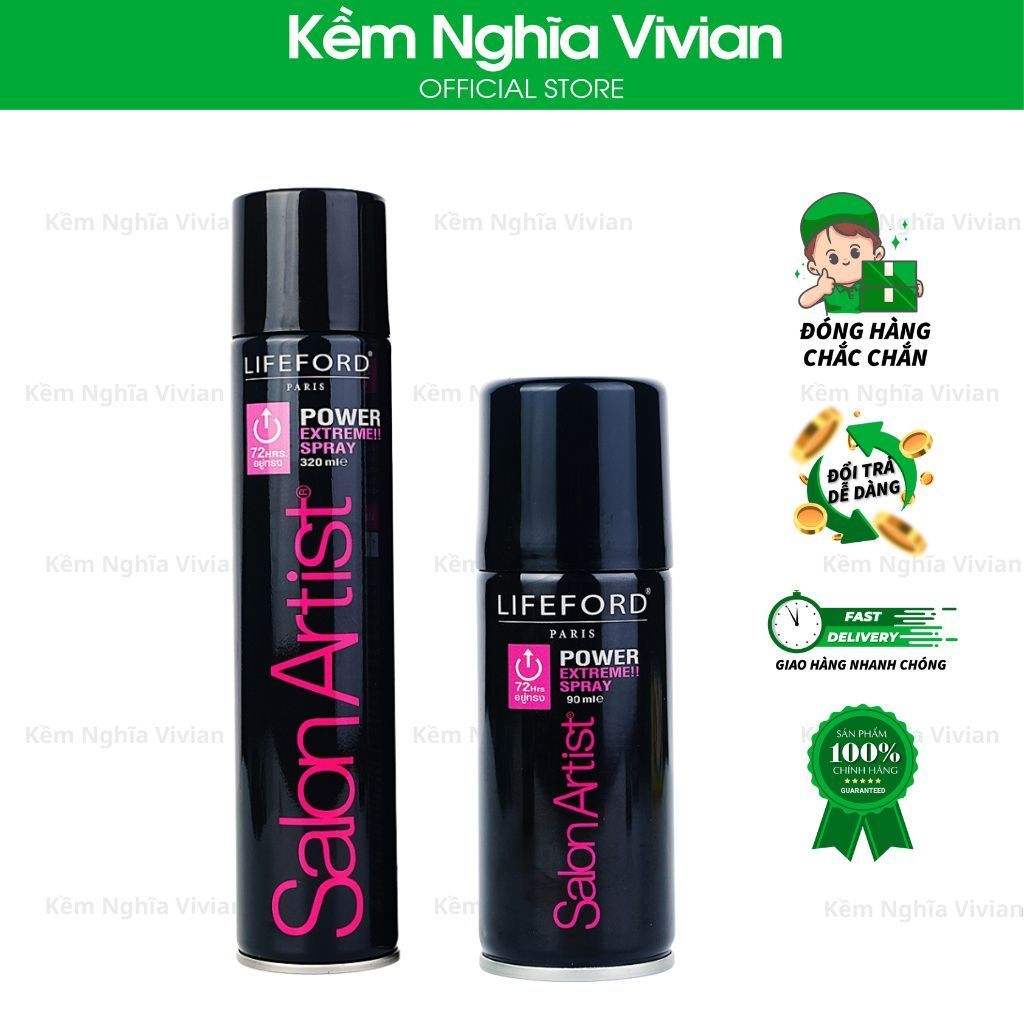  Keo xịt tóc Lifeford Salon Artist - 90ml, 320ml 