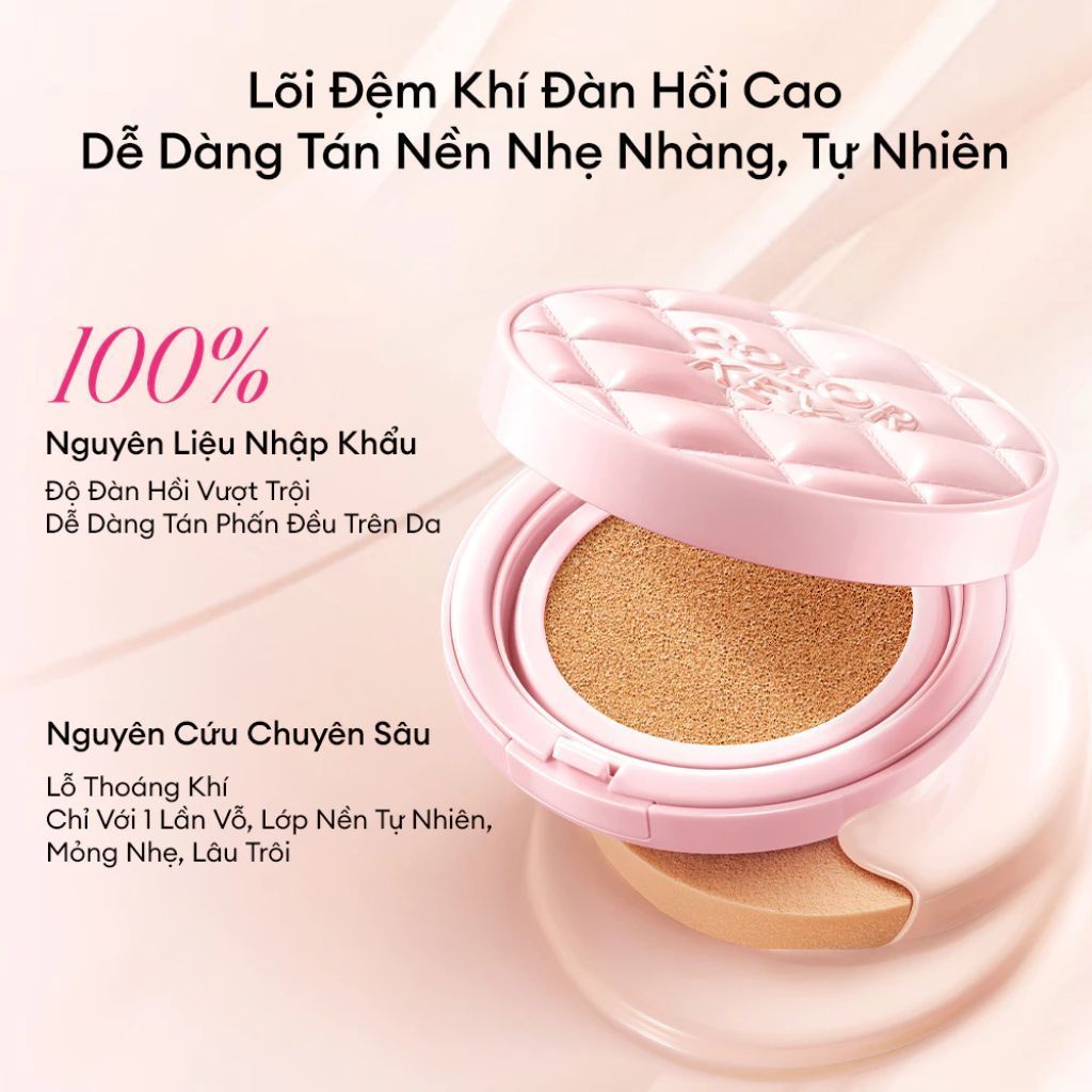  Cushion Chống Nắng SPF 50+ PA++++ COLORKEY Kẻ Ô Hồng, Lâu Trôi 11g 
