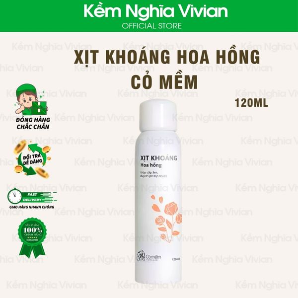  Xịt khoáng Hoa hồng Cỏ Mềm 120ml 