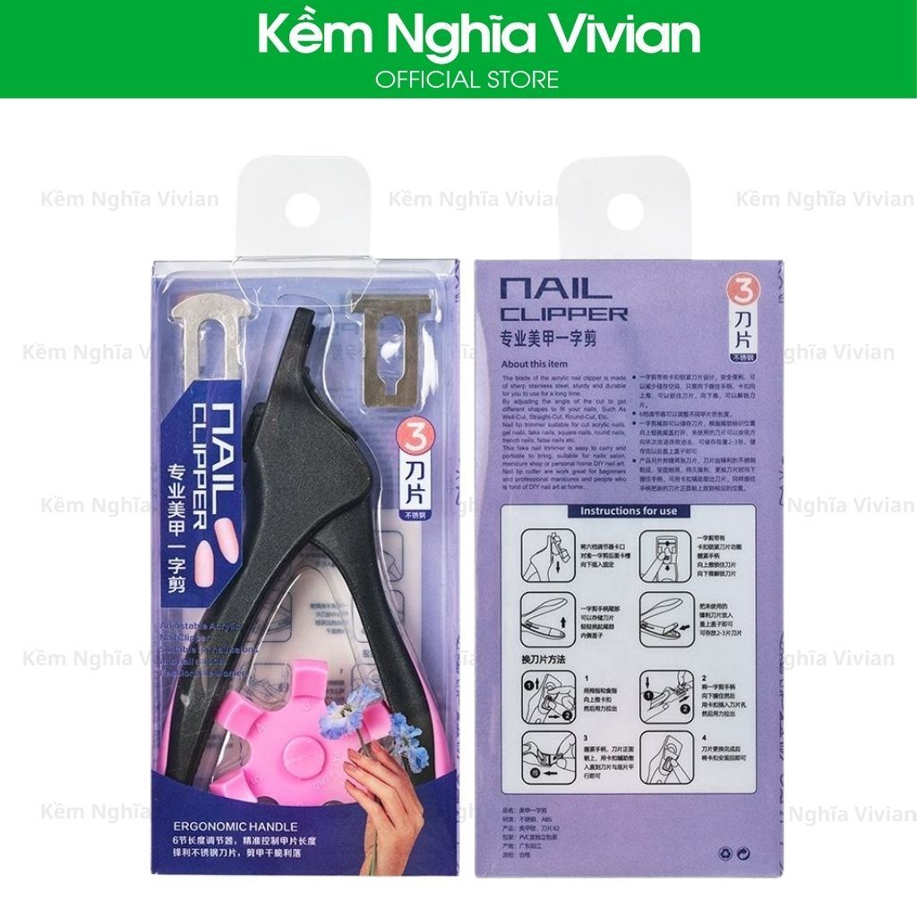  Bấm Móng Giả 3 Lưỡi 