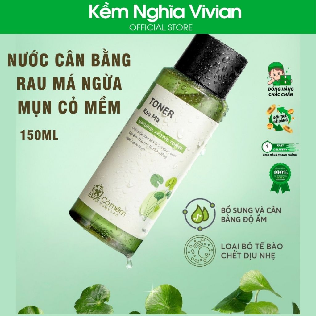  Nước cân bằng Rau má ngừa mụn Cỏ Mềm 150ml 