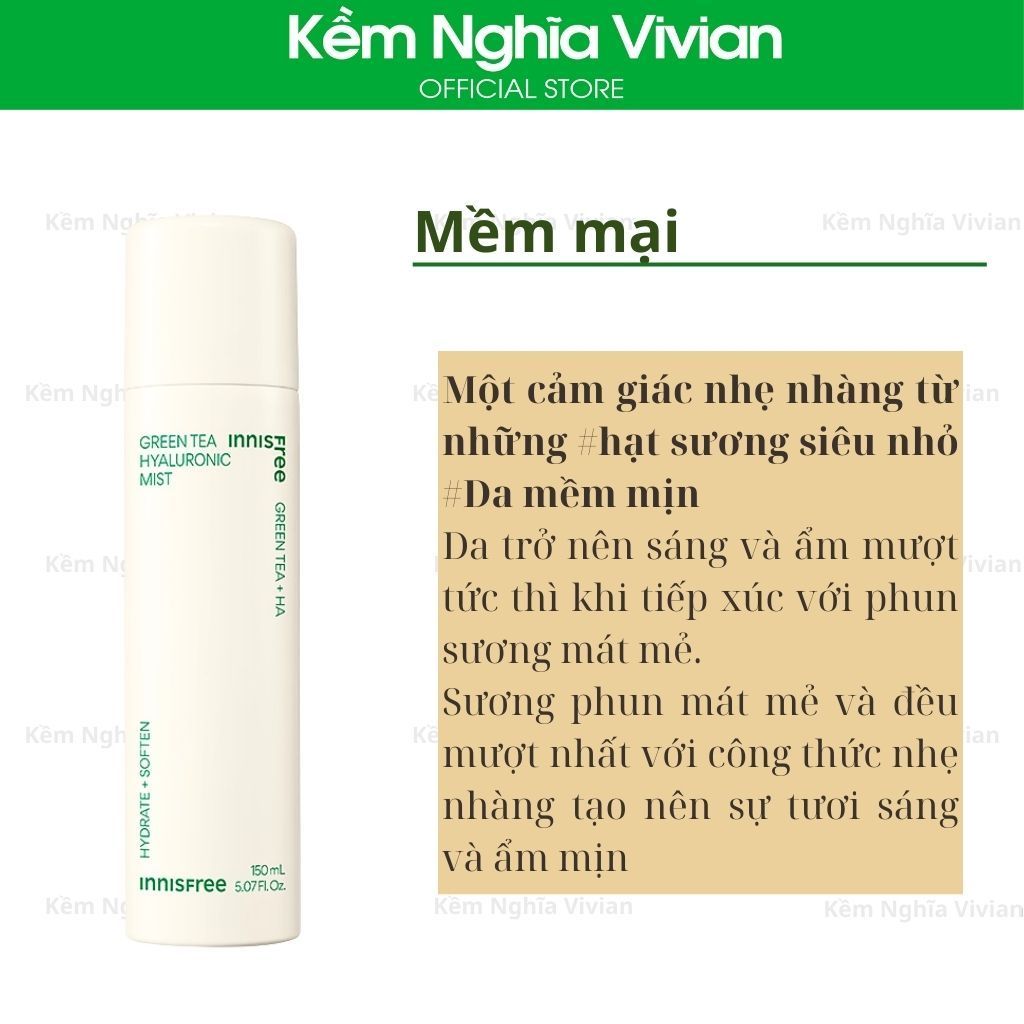  Xịt Khoáng Dưỡng Ẩm Innisfree Trà Xanh 150ml 