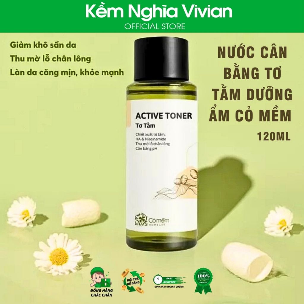  Toner - Nước cân bằng Tơ Tằm dưỡng ẩm Cỏ Mềm 120ml 