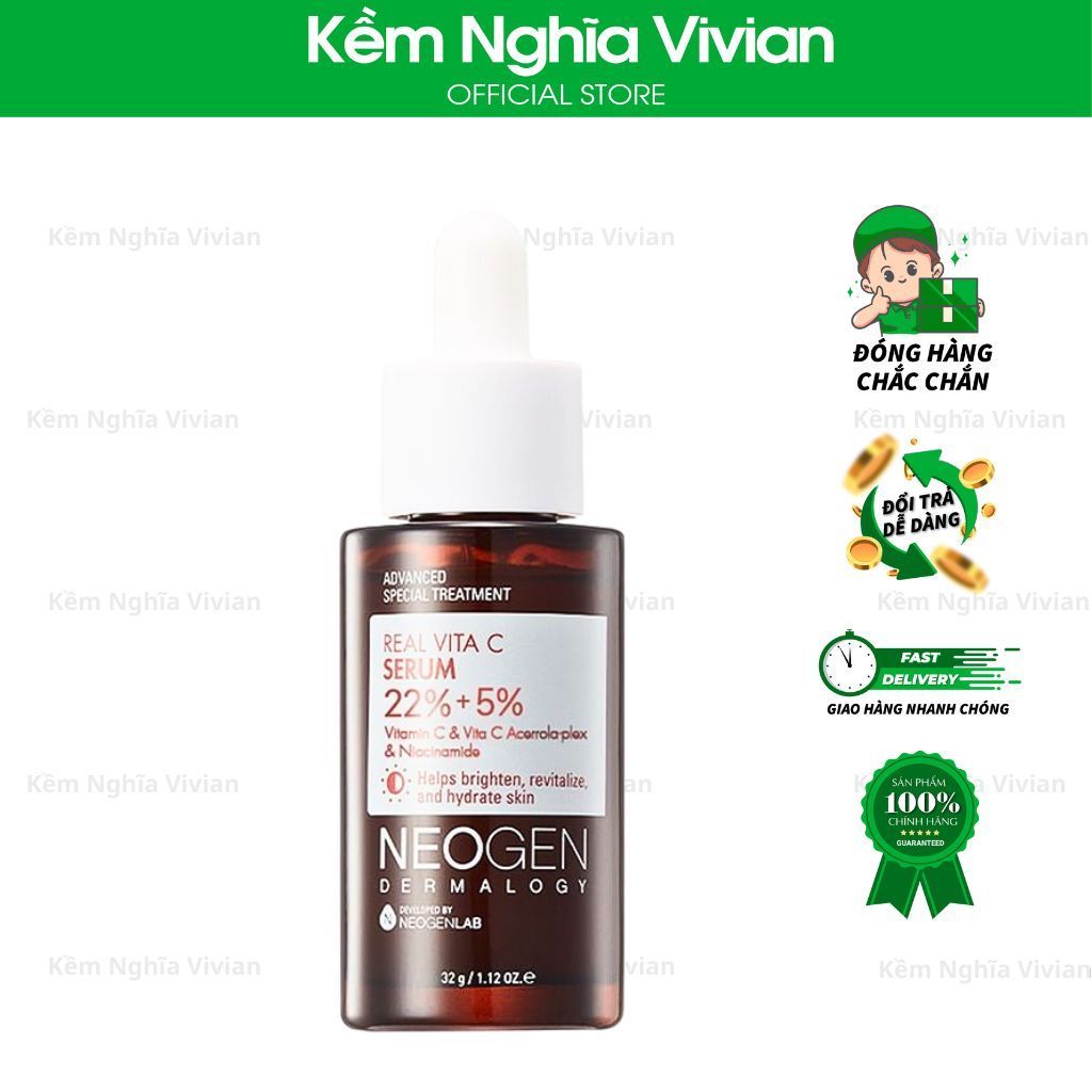  Tinh Chất Dưỡng Trắng, Mờ Thâm Real Vita C Neogen 32g 