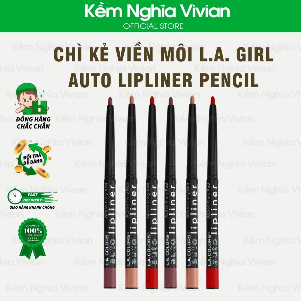  Chì kẻ môi vặn L.A Colors Auto Lipliner Pencil 