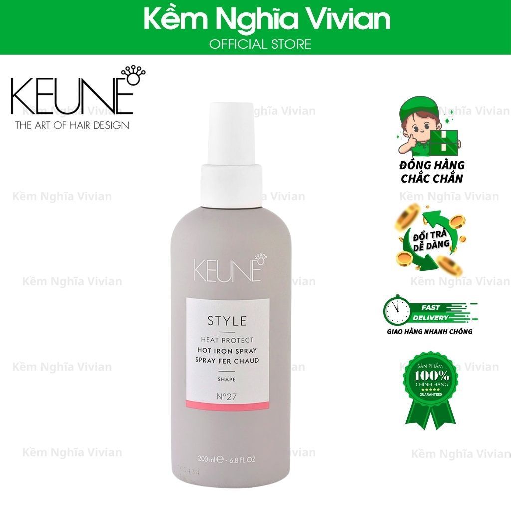  Xịt dưỡng chống nhiệt cho tóc khô Keune Style Hot Iron Spray 