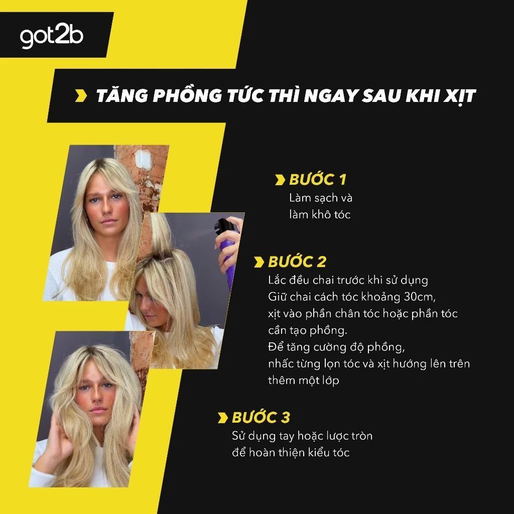  Xịt Phồng Tóc Got2b Volumizing Hairspray 300ml 