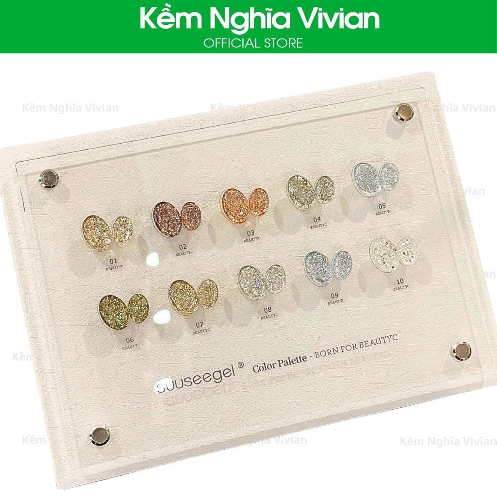  Set Gel Mắt Mèo Ánh Nước Suusee 10 chai 