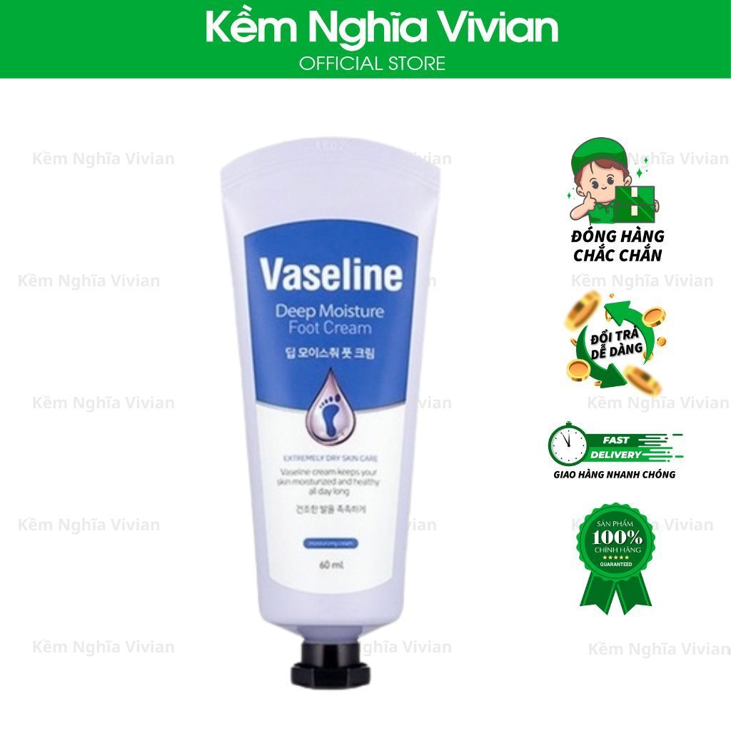  Kem Dưỡng Da Chân Vaseline Deep Moisture Foot Cream 60ml 