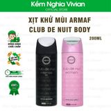  Xịt khử mùi Armaf Club De Nuit Body 