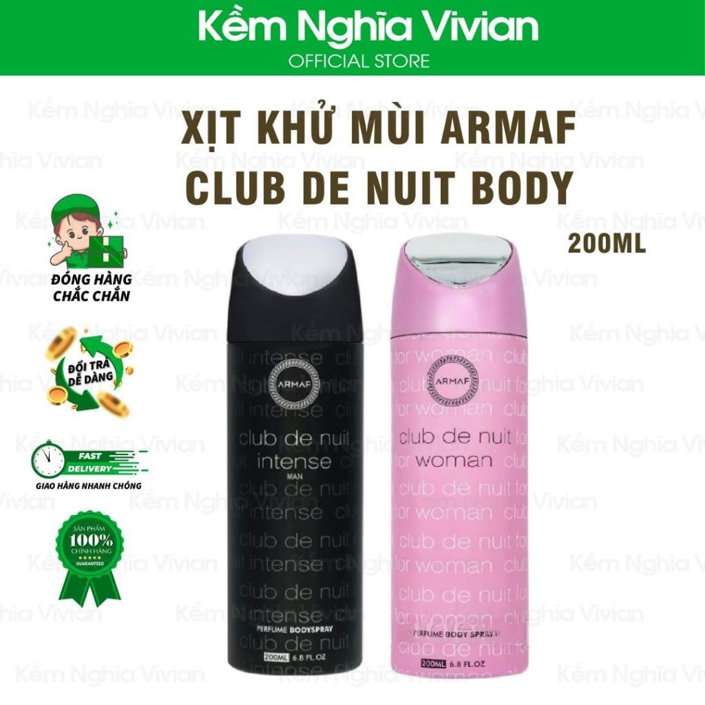  Xịt khử mùi Armaf Club De Nuit Body 
