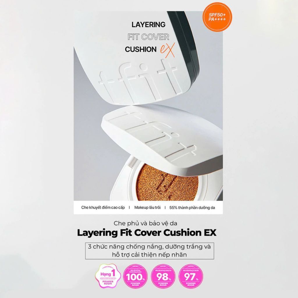  Phấn Nước Mịn Lì Tfit Layering Fit Cover Cushion EX 