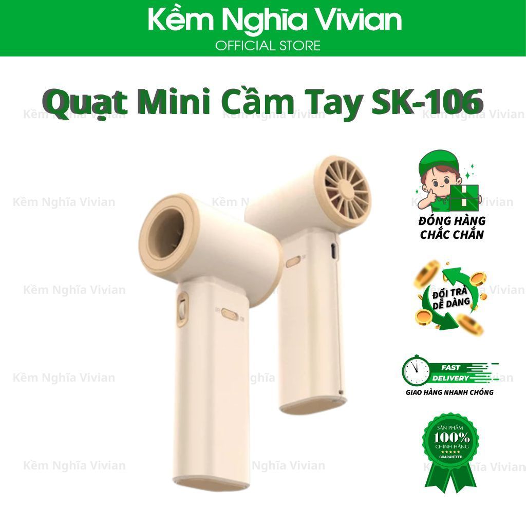  Quạt Mini Cầm Tay SK-106(inbox chọn màu) 
