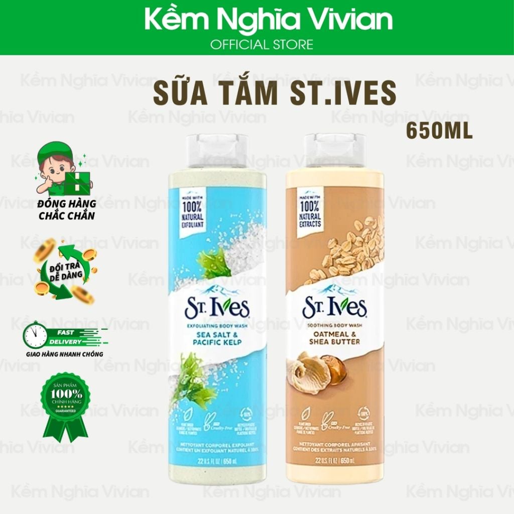  Sữa tắm St.Ives 650ml (MP4795 MP4797) 