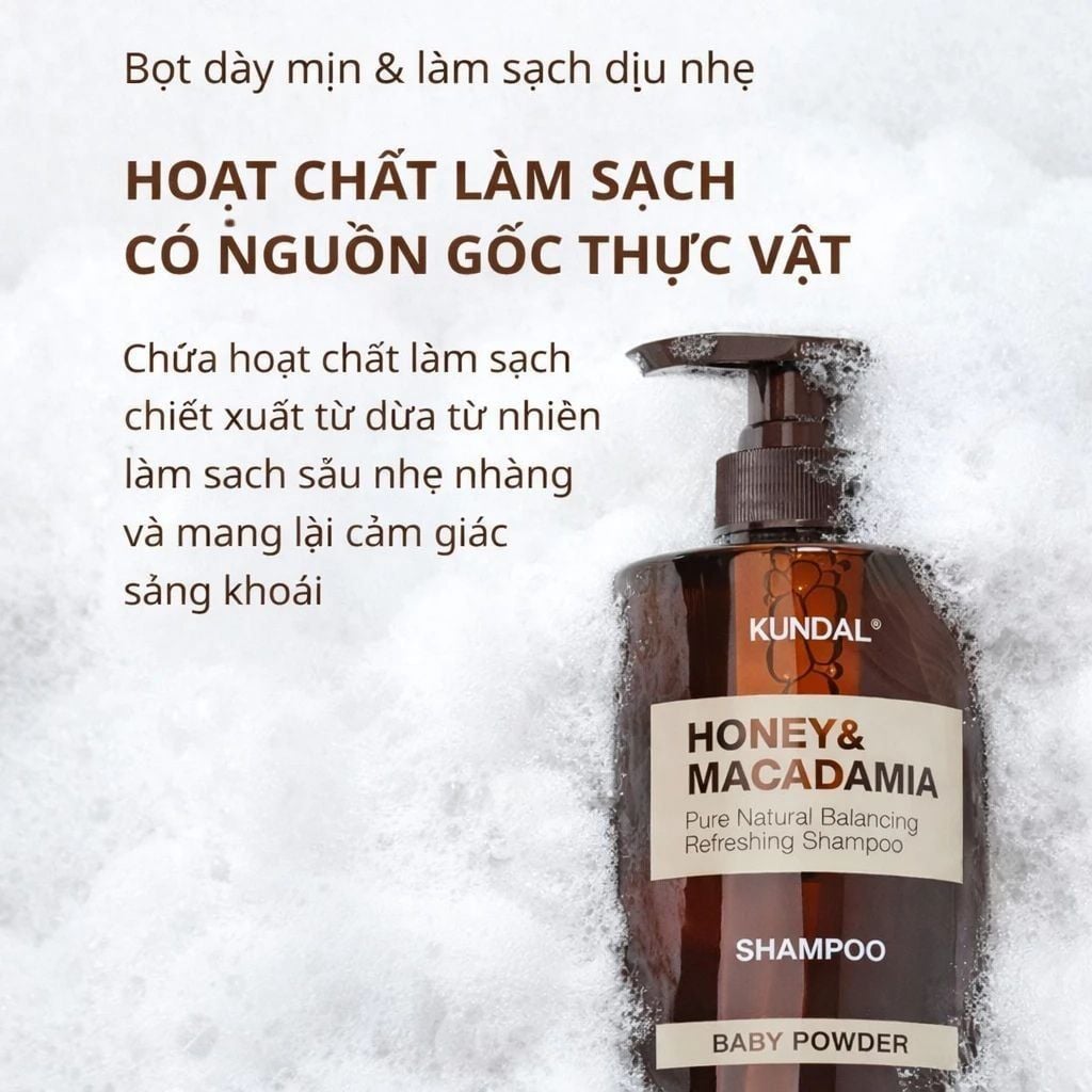  Dầu gội - xả cân bằng tự nhiên Kundal Honey & Maca 500ml 