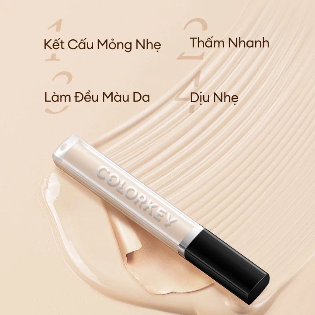  Kem Che Khuyết Điểm COLORKEY Dạng Lỏng, Mỏng Nhẹ, Che Phủ Cao 6ml 