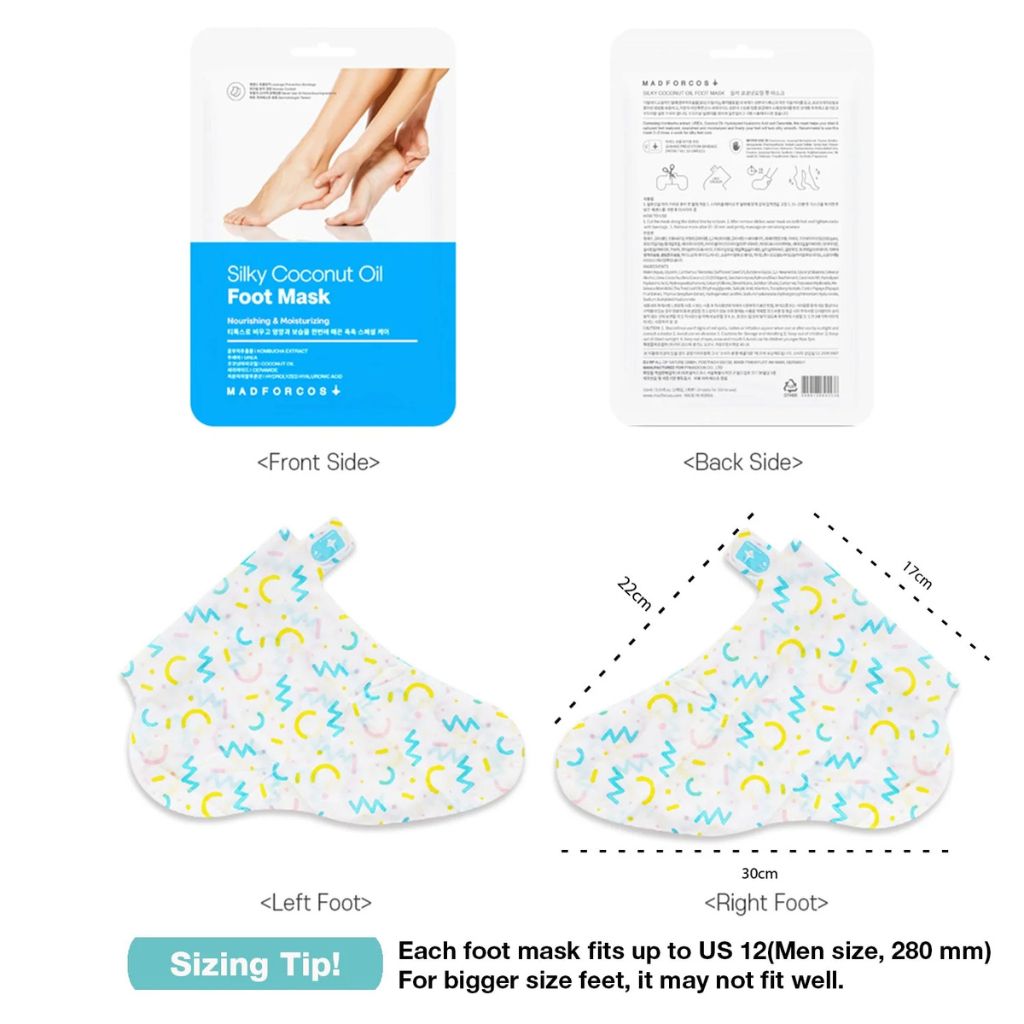  Nạ Dưỡng Ẩm Da Chân Madforcos Silky Coconut Oil - Silky Smooth 