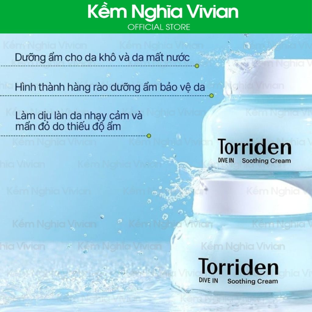  Kem dưỡng ẩm, dịu da căng mịn Torriden Dive In 100ml (MP9650) 