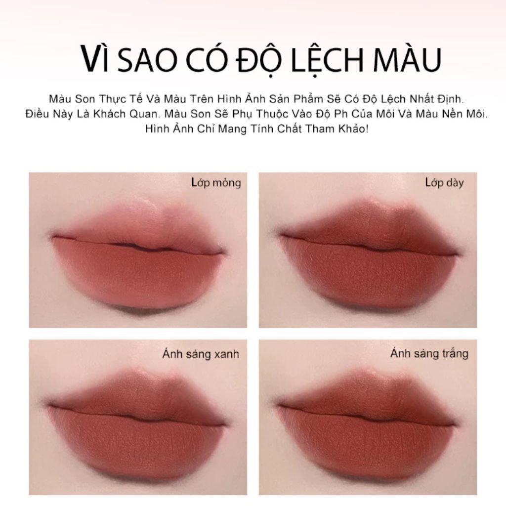  Son Kem Bùn COLORKEY Lip Mud Chất Son Mềm Mịn Che Vân Môi Tốt, Màu Sắc Thời Thượng 2g 