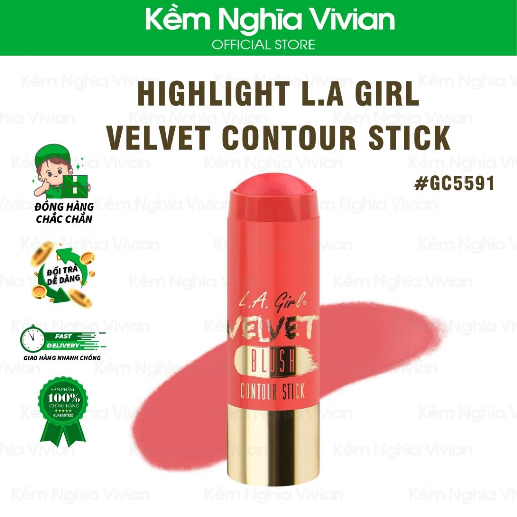  Tạo khối - Highlight L.A Girl Velvet Contour Stick 