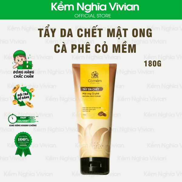  Tẩy da chết Mật Ong Cà phê Cỏ Mềm 180g 