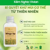  Bột khử mùi toàn thân thiên nhiên Wings Up Cỏ Mềm 