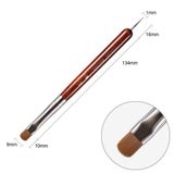  Cọ french nail cán nâu chấm bi BW-8, 10, 12, 14, 16 