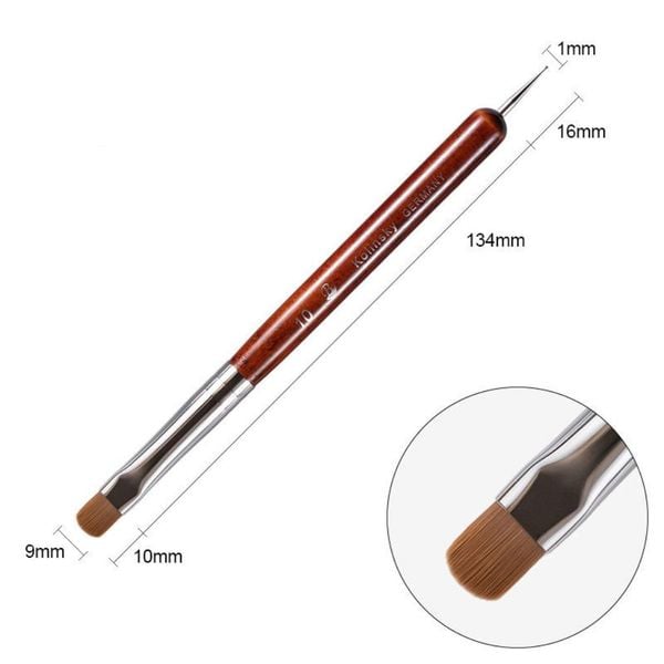  Cọ french nail cán nâu chấm bi BW-8, 10, 12, 14, 16 