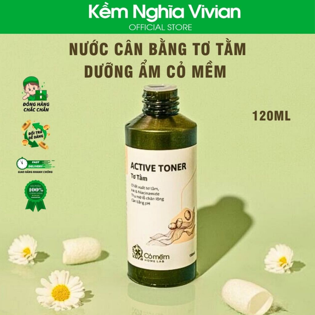  Toner - Nước cân bằng Tơ Tằm dưỡng ẩm Cỏ Mềm 120ml 