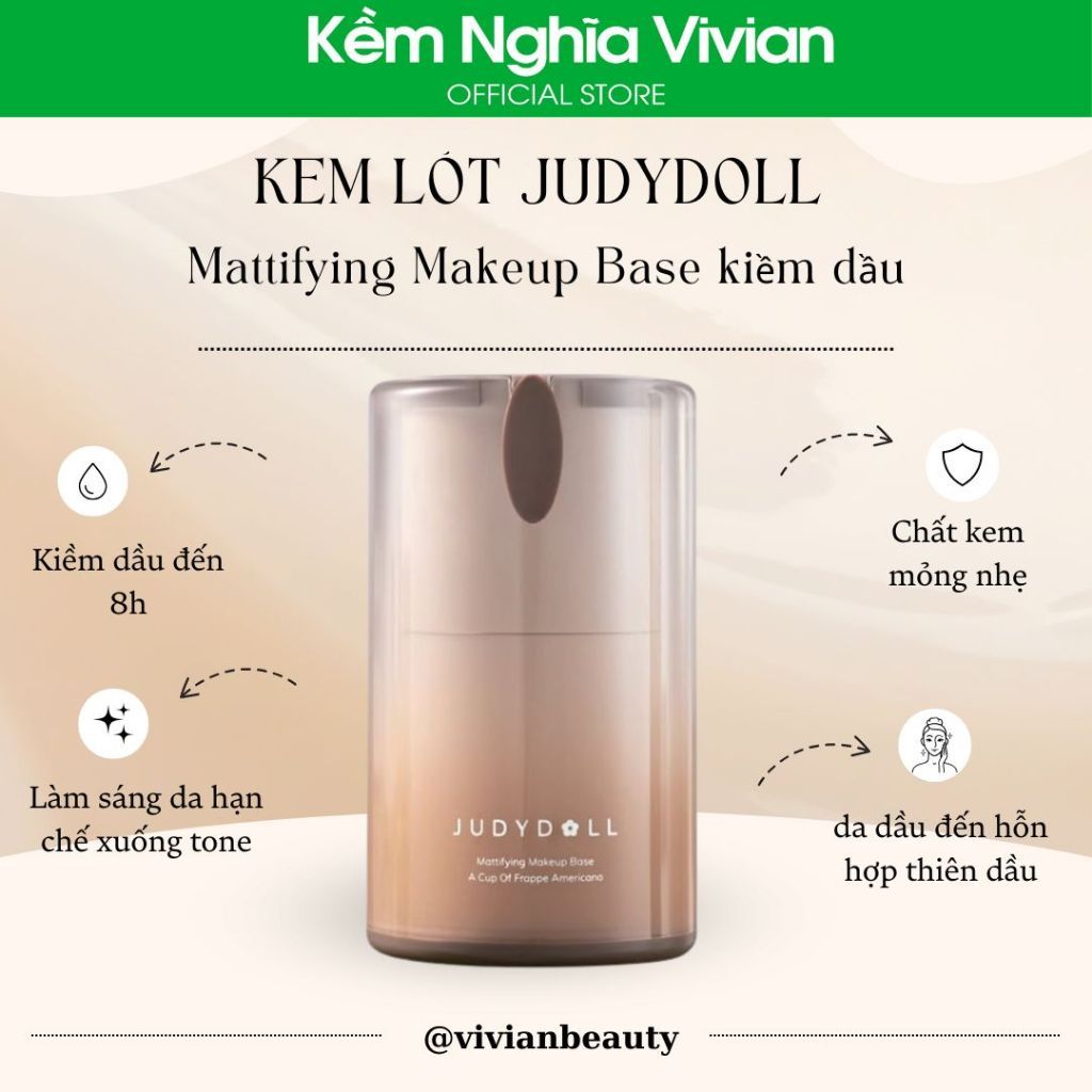  Kem Lót Judydoll Mattifying Makeup Base Kiềm Dầu 