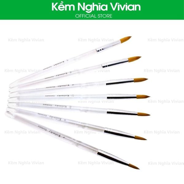  Cọ đắp bột nail cán trong BW-12, 14, 18 