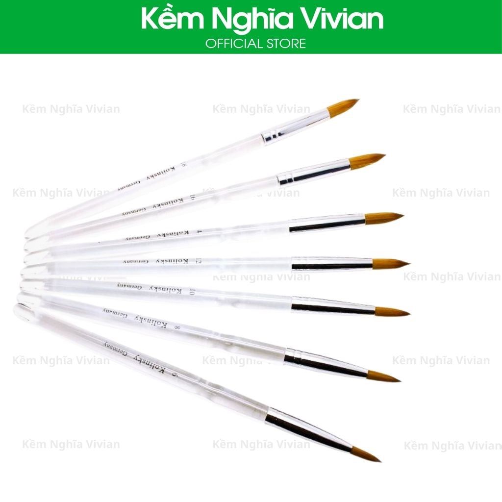  Cọ đắp bột nail cán trong BW-12, 14, 18 