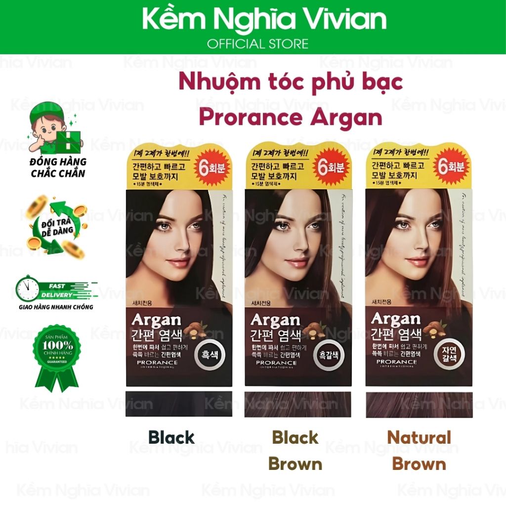  Nhuộm tóc phủ bạc Prorance Argan (MP8554 - MP8556) 