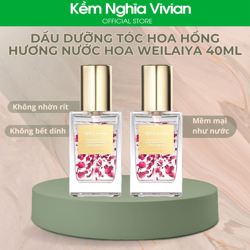  Dầu Dưỡng Tóc Hoa Hồng Hương Nước Hoa Weilaiya 40ml 
