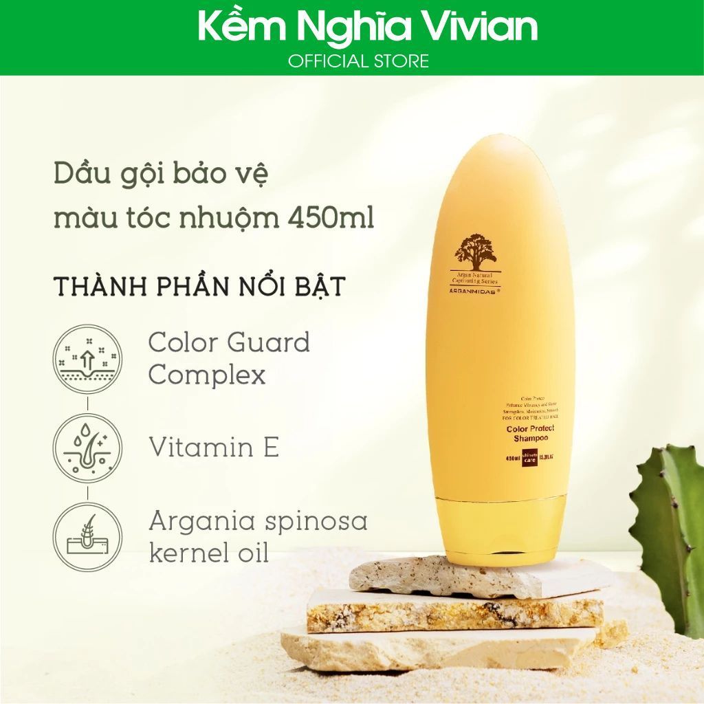  Dầu gội - Dầu xả bảo vệ màu tóc nhuộm Arganmidas Color Protect 450ml 
