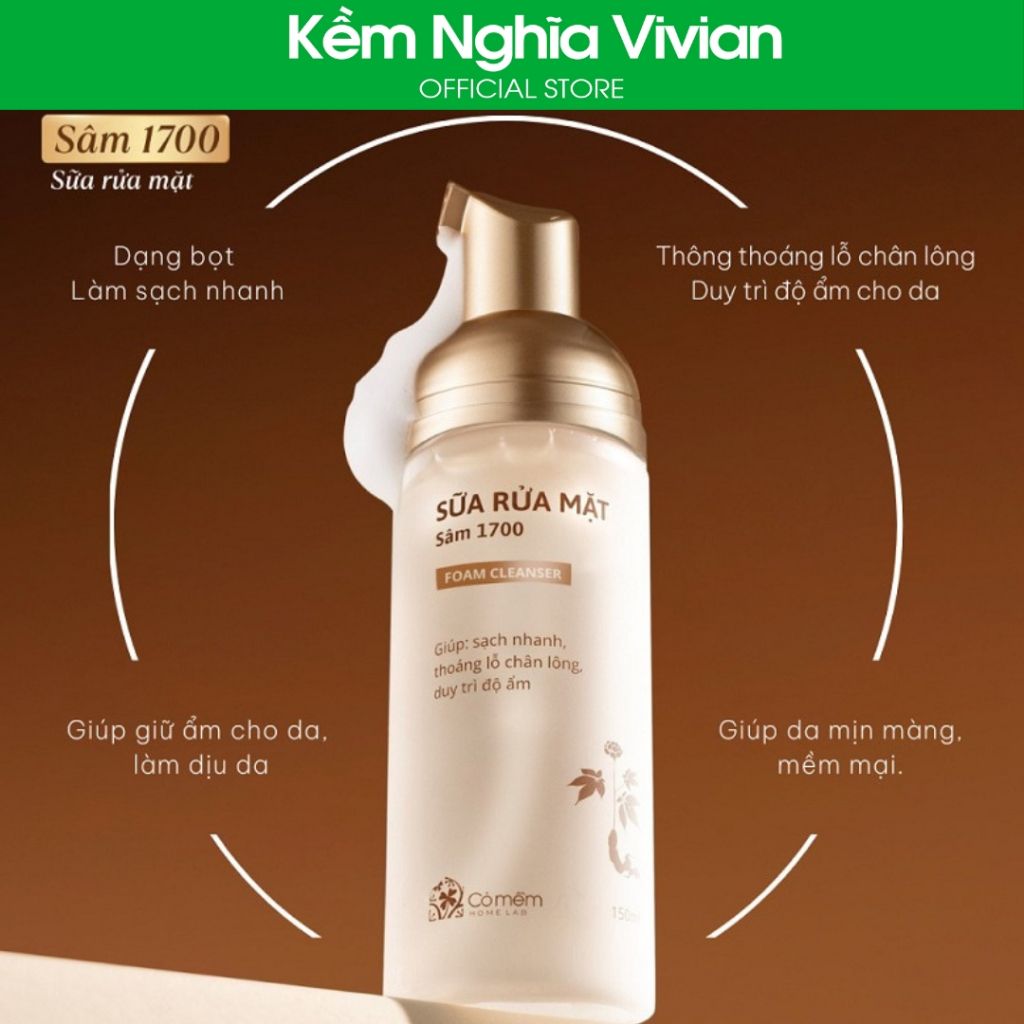  Sữa rửa mặt Sâm 1700 Cỏ Mềm 150ml (MP9572) 