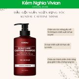  Dầu gội ngăn ngừa rụng tóc Kundal Caffeine 500ml 